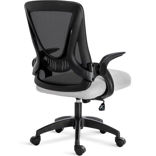 Image of Blisswood Adjustable Office Chair, Desk Chair, Mesh Swivel Computer Chair With 90° Flip-up Armrest With Lumbar Support Adjustable Height (Grey & Black)