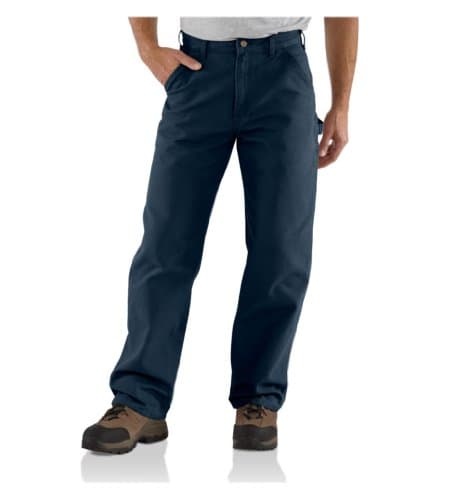 Image of Carhartt Men's Washed Duck Work Dungaree Pant - Black - 30 x 30