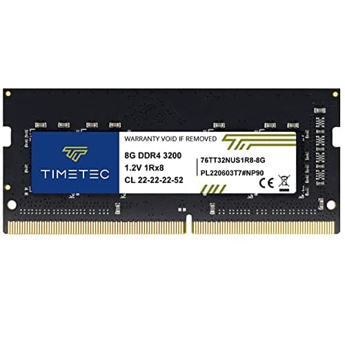 Image of Timetec 8GB DDR4 3200MHz (PC4-3200AA) PC4-25600 SODIMM Laptop RAM – 260-Pin 1.2V CL22 Non-ECC Unbuffered Memory Module for Laptop, Notebook, Mini PC, All-in-One