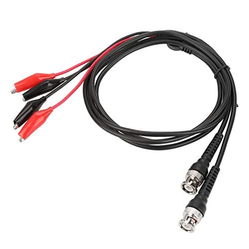 Image of Akozon 2pcs BNC to Crocodile Clip Test Leads P1011 BNC Probe Cable BNC Q9 to Dual Crocodile Clip Oscilloscope Test Probe Lead Cable