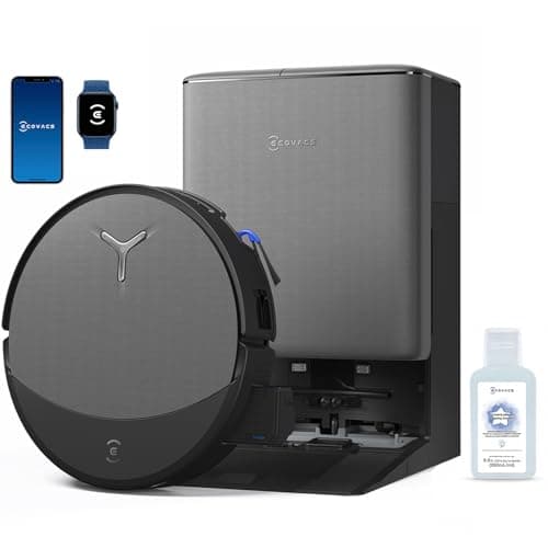 Image of ECOVACS DEEBOT T90 PRO Omni Robot Vacuum and Mop,30,000Pa Blast Suction,OZMO Roller 3.0 Mopping,ZeroTangle 4.0,Hot Water Wash & 145°F Air Dry, AI Obstacle Avoidance (With 2L Cleaning Solution)