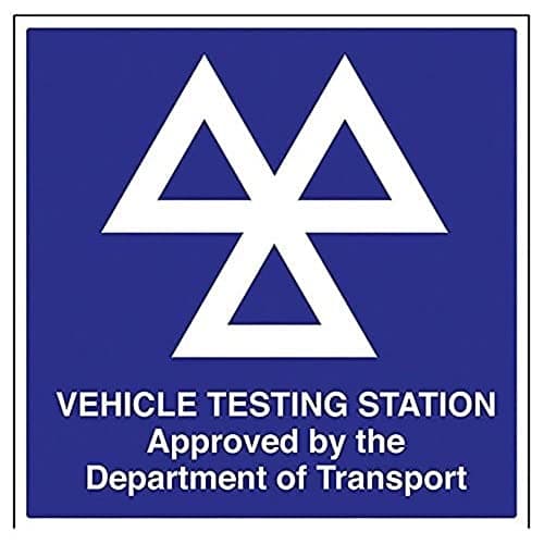 Image of V Safety MOT/Vehicle Testing Station Garage Sign - 400mm x 400mm - 1mm Rigid Plastic