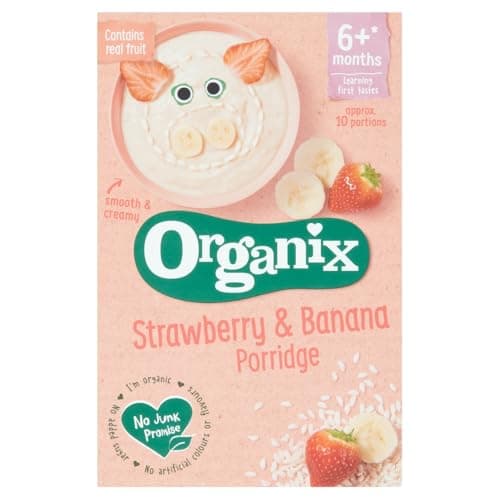 Image of Organix Strawberry & Banana Porridge, 120g