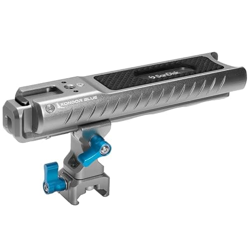 Image of KONDOR BLUE | PRO-Blade SSD Handle Compatible with USB-C Recording | USB C Protection, Multiple mounting Points, & Ergonomic Design with Read/Write functionality | Gray