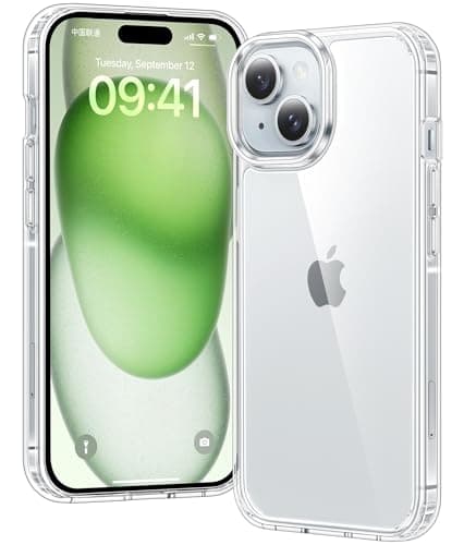 Image of Voyahülle Clear Case for iPhone 15 Plus, Ultra Thin, Shockproof TPU Cover, Anti-Yellowing, Crystal Clear, Phone Case for Apple iPhone 15 Plus - Clear