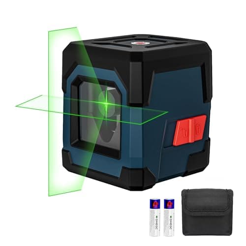Image of Laser Level,RockSeed Green Cross Laser Level Horizontal and Vertical Line Rotatable 360 Degree Self Levelling Laser Level with Manual/Self-Leveling Mode Carrying Pouch,Battery Included