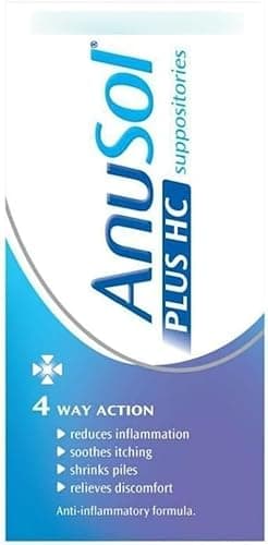 Image of Plus HC Hemorrhoid Relief Suppositories 12 Pack | Fast Acting Piles Treatment | Soothes Itching & Discomfort | Anti-Inflammatory Formula | Internal Hemorrhoid Care