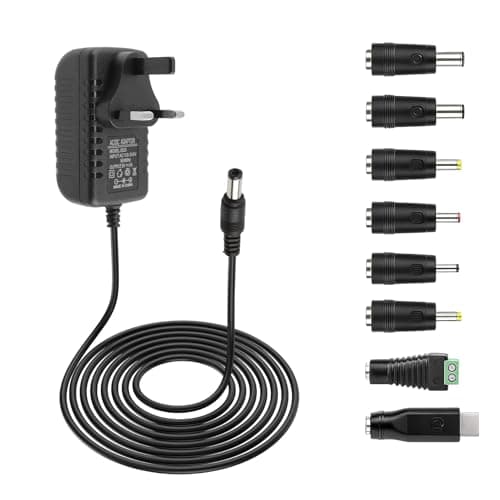 Image of 5V 2A Power Supply Adapter Universal AC to DC Adapter with 8 DC Connector Multi Plug Adaptor Charger for Household Electronic Devices Led Strip Light Box Router LCD CCTV Cameras Android TV Box Speaker