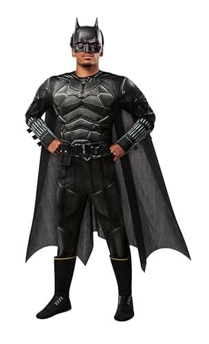 Image of Rubies Official DC The Batman, Batman Adult Costume, Adult Superhero Fancy Dress - X-Large