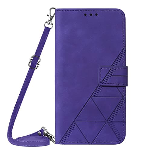 Image of for Alcatel 1S 2021 Case, Alcatel 3L 2021 Flip Wallet Leather Case with Screen Protector and Card Slot Kickstand Phone Cases Cover for Alcatel 1S 2021 / 3L 2021 (1S 2021 / 3L 2021, Purple)