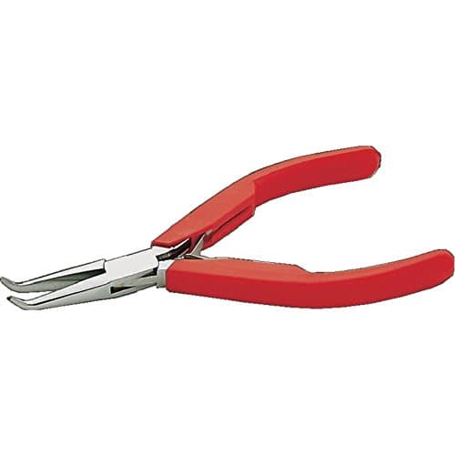 Image of Bahco 2656 R "Ergo" Snipe Nose Pliers with 60 Degree Bent Tip, Red/Silver, 129 mm