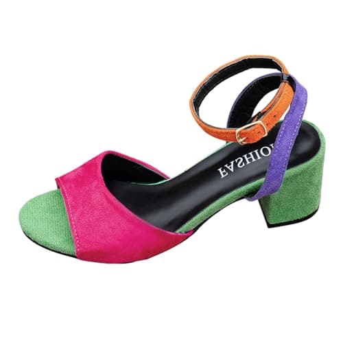 Image of Generisch 2026 Women's European and Retro Foreign Trade Large Size Hollow Lightweight Soft Sole Casual Shoes Sandals, Hot Pink, 9 UK