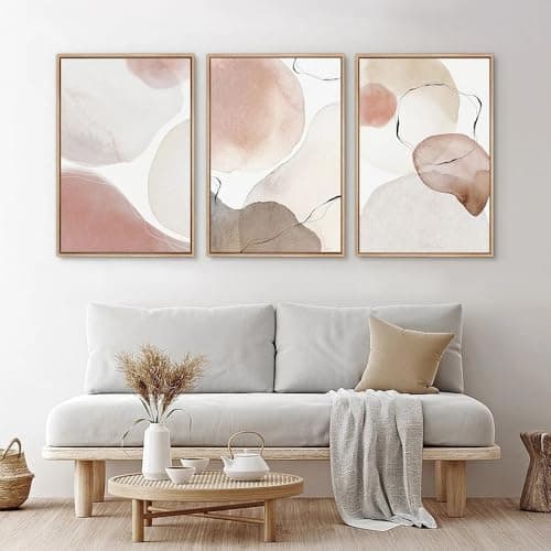 Image of WUHBCZ Canvas Paints-Abstract Watercolour Tones Posters Wall Art Print Modern Canvas Painting Pictures For Bedroom Living Room Office Home Decoration-60 * 70cm/3PCS (No Frame)