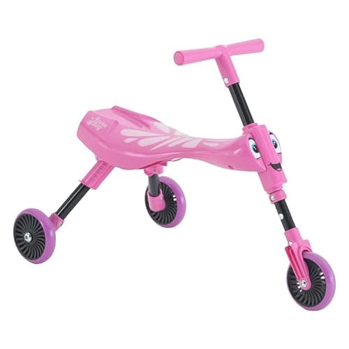 Image of Scuttlebug 3-Wheel Foldable Ride-On Tricycle for 1+ Year Old Boys and Girls, Butterfly Trike, Antennae Handlebar, Develop Your Toddler’s Balance and Motor Skills, Fun with No Surface Scratches