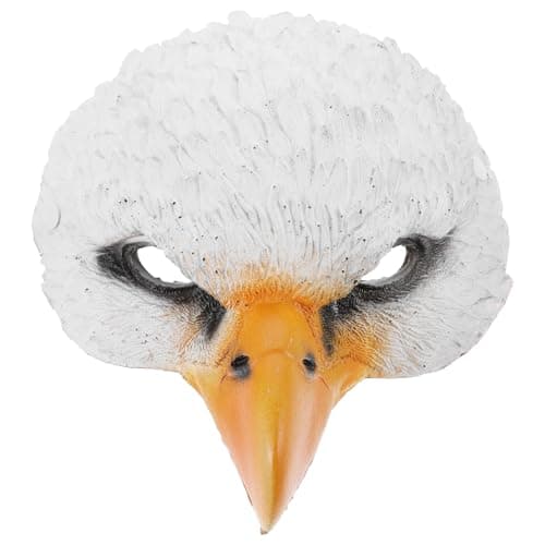 Image of Eagle Mask Half Face Bird Mask for Halloween Cosplay Party Costume Accessory with Adjustable Elastic Strap for Adults and Teens