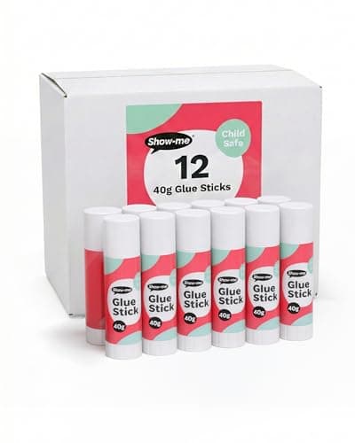 Image of Classmaster Glue Sticks for School & Crafts | 40g Child-Safe Paper Glue with Strong Hold | Washable, Non-Toxic PVP Formula | Classroom & Scrapbooking Supplies, 12 Pack