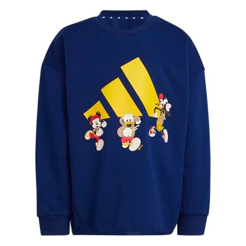 Image of adidas X Disney Mickey Mouse adidas Sport SweatshirtKid-Unisex, Dark Blue/Yellow, S