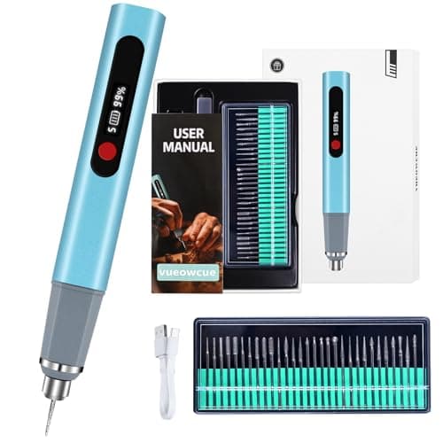 Image of Engraving Pen, Upgrade 30000RPM Adjustable Engraver Pen Tool, Cordless Engraver Pen USB Rechargeable for Metal, Wood, Glass, Plastic & All Materials, Cool Christmas Gift Ideas, Craft Kits for Adults
