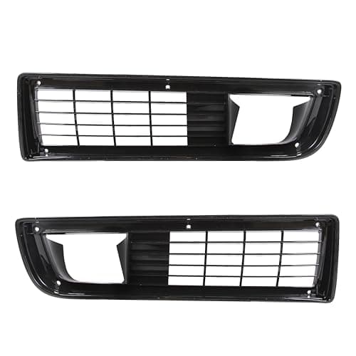 Image of ALMULOO Grill 2Pcs Compatible with 1979-1981 Pontiac Firebird Trans Am Plastic(PP) Front Bumper Grille Black Replacement for 10010503 10010504