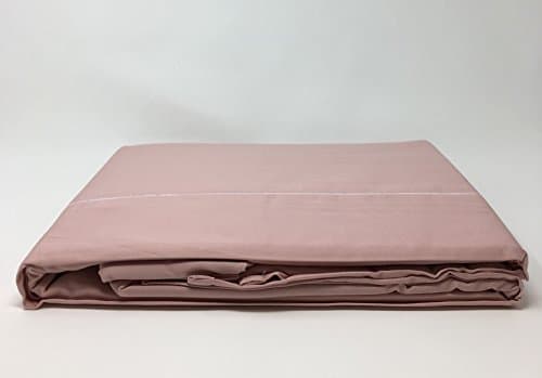 Image of Belledorm Egyptian Cotton Flat Sheet - 400 Thread Count - Can be used as a top sheet or bottom sheet (Single, Blush)
