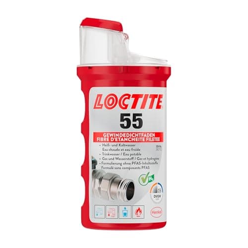 Image of LOCTITE 55, Thread Sealing Thread for Quick Seal, Thread Seal for Pipe Threads and Fittings, for Threads Made of Metal and Plastic, 1 x 160 m