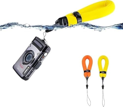 Image of 2 Pack Waterproof Camera Float Strap for Kodak PIXPRO WPZ2 Fuji Fujifilm XP140 XP130 XP120 XP90 XP80 GoPro Hero 13 12 11 10 9 8 Olympus TG-7 TG-6 TG-5 TG-4 TG-870 Nikon W300 W150 W100 AW120 & More