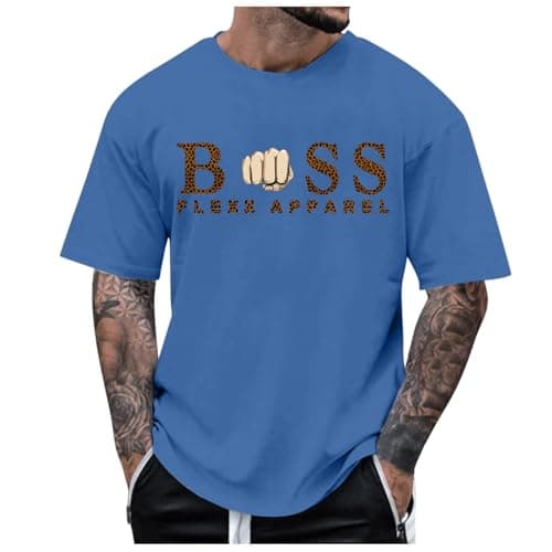 Image of Men's Henley Shirts Short Sleeve T-Shirts Summer Ribbed T Shirt with Pocket Snap Button Up Casual Tee Lightweight Gym Running T Shirt Men Breathable Activewear Tshirt (Blue,5XL)