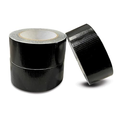 Image of JeeJaan® Black Duct Tape | 3 Rolls of 50mm x 50m Gaffer Tape | Water Resistant Duck Tape/Guffa/Cloth | Adhesive Tape Multi-Use for Outdoor/Indoor | Strong Adhesive Tape Perfect for sealing fixing