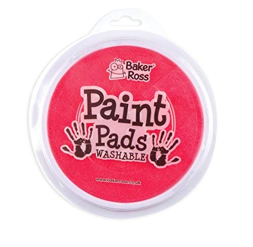 Image of Baker Ross EV943 Pink Paint Pad - Pack of 1, For Kids Finger Painting for Arts and Crafts Projects