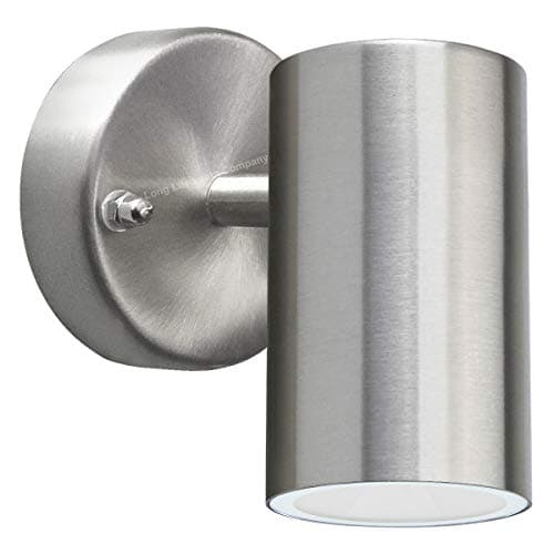 Image of Long Life Lamp Company ZLC314 Modern 4w LED Outdoor Wall Light Single Downwards Spot Warm White Stainless Steel
