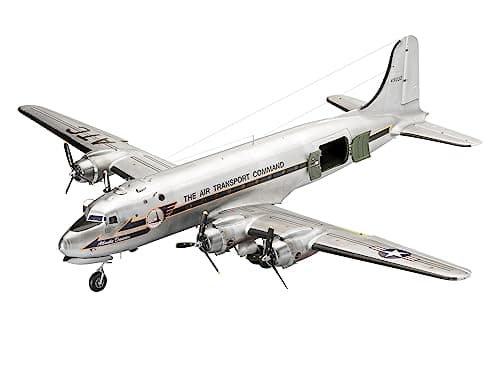 Image of Revell Gift Set 05652 75th Anniversary Berlin Airlift 1:72 Scale Unbuilt Plastic Model Kit with Contacta Professional Glue, Paintbrush, Poster & Selected Aqua Color Paints