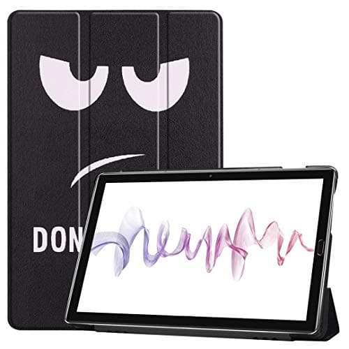 Image of SATURCASE Beautiful PU Leather Flip Foldable Stand Protective Tablet Case Cover with Auto Sleep/Wake Function for Huawei MediaPad M6 10.8 (KN-1)
