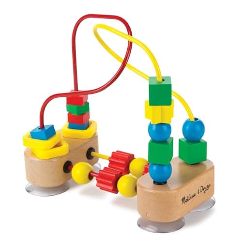 Image of Melissa & Doug First Bead Maze − Wooden Toddler Activity | Roller Coaster Educational Toy | Multicolour, 12+ Months