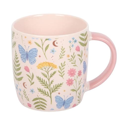 Image of Something Different Wholesale Luna Bloom Floral Print Mug | Fine Bone China | 9.3x12.3x8.8cm