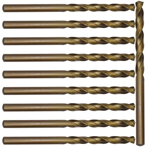 Image of Ruidee 10Pcs Cobalt Drill Bits 5mm Twist Drill Bits M35 HSS Metric Straight Shank Drill Bit Set for Stainless Steel, Wood, Plastic (LSZ/5mm)
