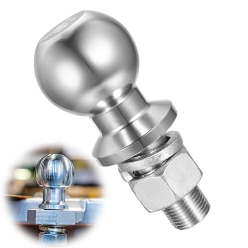 Image of Tow Ball 50mm/2'' Trailer Hitch Ball Head Bolt, Trailer Towing Hitch Balls, 3.5T Towing Balls for Drawbar Straight Car Tow Bar Tractor Extensions
