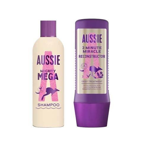 Image of Bundle Aussie Duo - Mighty MEGA Shampoo 250ml + 3 Minute Miracle Reconstructor 225ml