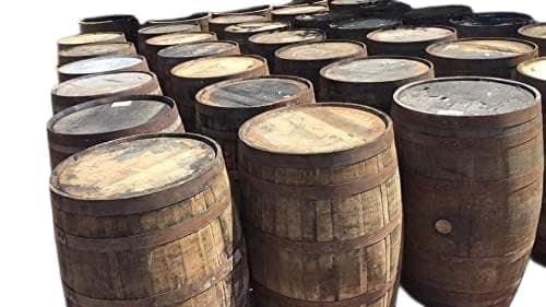 Image of WineBoxesEtc EX WHISKEY 40 GALLON OAK BARREL Wooden Keg Barrels Cider Pub Table Whisky Cask