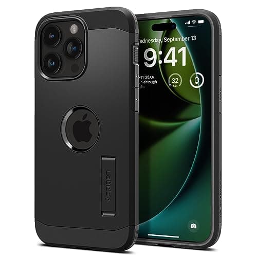 Image of Spigen Tough Armor MagFit Case for iPhone 15 Pro Max, Compatible with MagSafe Accessories - Black