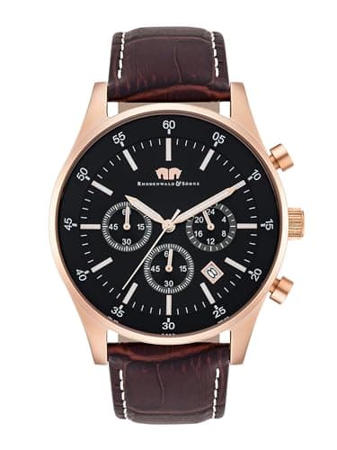 Image of Rhodenwald & Söhne Men's Analog Japan Quartz Watch with Genuine Leather Band 10010073