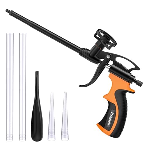 Image of Foam Gun, Preciva Upgrade Foaming Guns, Heavy Duty Expanding PU FoamFiller Sprayer Applicator Polyurethane Filling, Sealing, Caulking