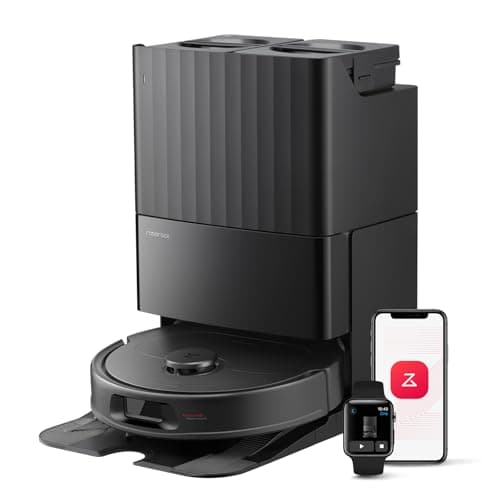 Image of roborock Qrevo Series Robot Vacuum Cleaner with Mop, 10,000Pa Suction, Upgraded from Qrevo S, Dual Anti-Tangle Brushes, Smart Obstacle Avoidance, Auto Mop Washing&Drying, All-in-One Dock,Black(QV 35S)