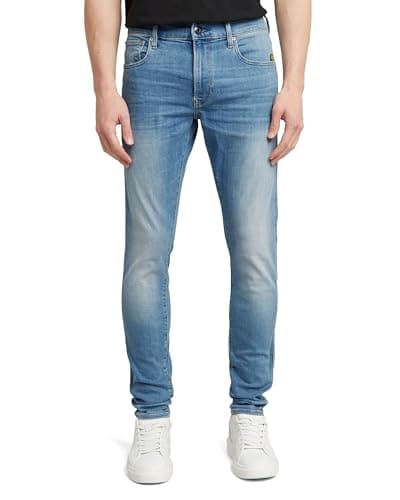 Image of G-STAR Men's Revend Skinny Jeans, Blue (lt indigo aged 51010-8968-8436), 36W / 30L
