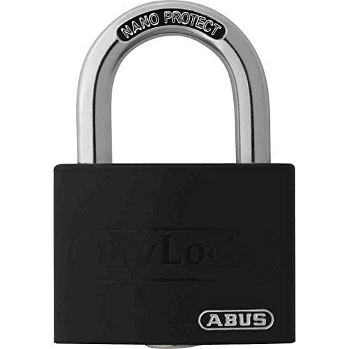 Image of ABUS Padlock T65AL/40 myLOCK - Individually writable - Locker Lock - Solid Aluminium Lock Body - ABUS Security Level 5 - Black