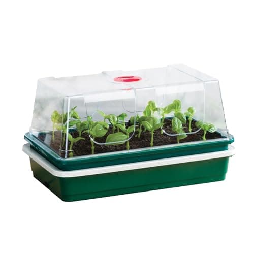 Image of Oakland Gardens One Top Electric Propagator | Compact Heated Seed Starter Tray with Vented Dome Lid | Indoor Germination for Herbs, Vegetables, Flowers & Cuttings
