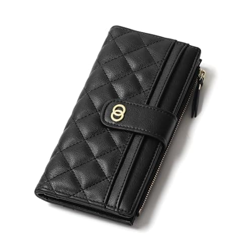 Image of SENDEFN Purses for Women RFID Blocking Large Capacity Purse Bifold Ladies Purse Long Wallet for Women with 1 Zip Coin Pocket, 11 Card Slots