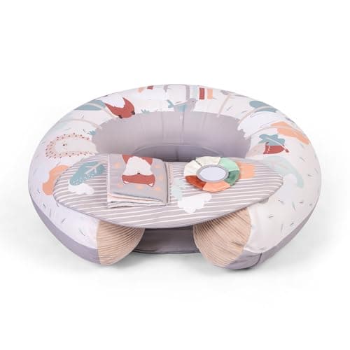 Image of Red Kite Sit Me Up Inflatable Ring - Ring Seat with Play Tray & Activities - Woodland Walks