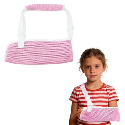 Image of Ainsley Arm Sling for Kids,Breathable Mesh Adjustable Arm Sling for Children, Fits Both Left and Right Hands Seamlessly (Pink)
