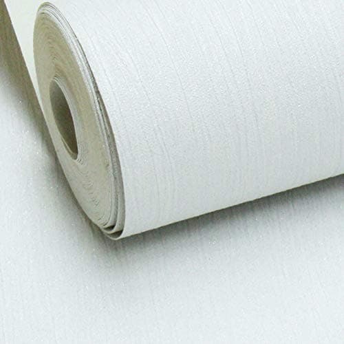 Image of Plain White Silver Glitter Shimmer Textured Crystal Vinyl Neutral Wallpaper
