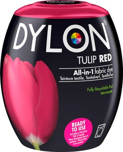 Image of DYLON Washing Machine Fabric Dye Pod for Clothes & Soft Furnishings, 350g – Tulip Red